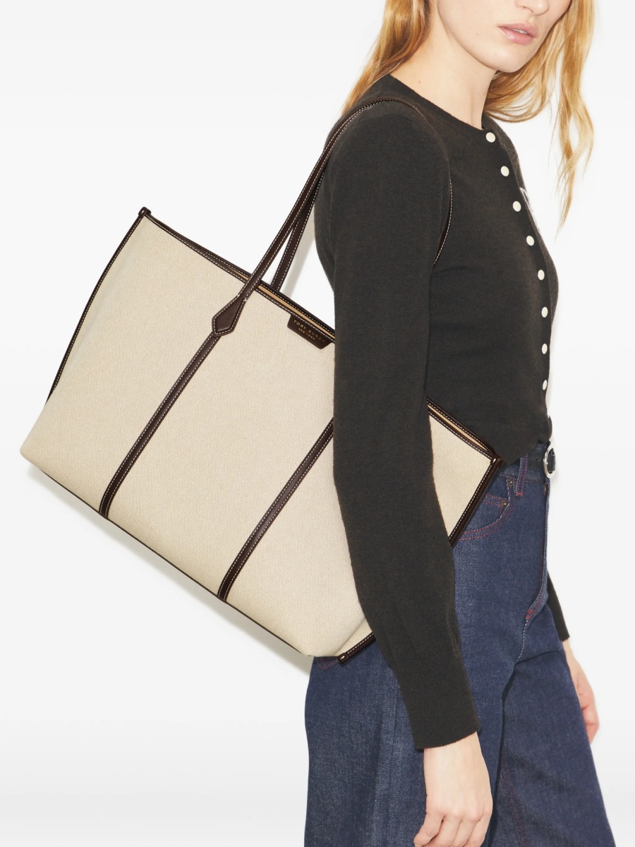 Geanta de mana Tory Burch neutra din polyester si bumbac - Img 2