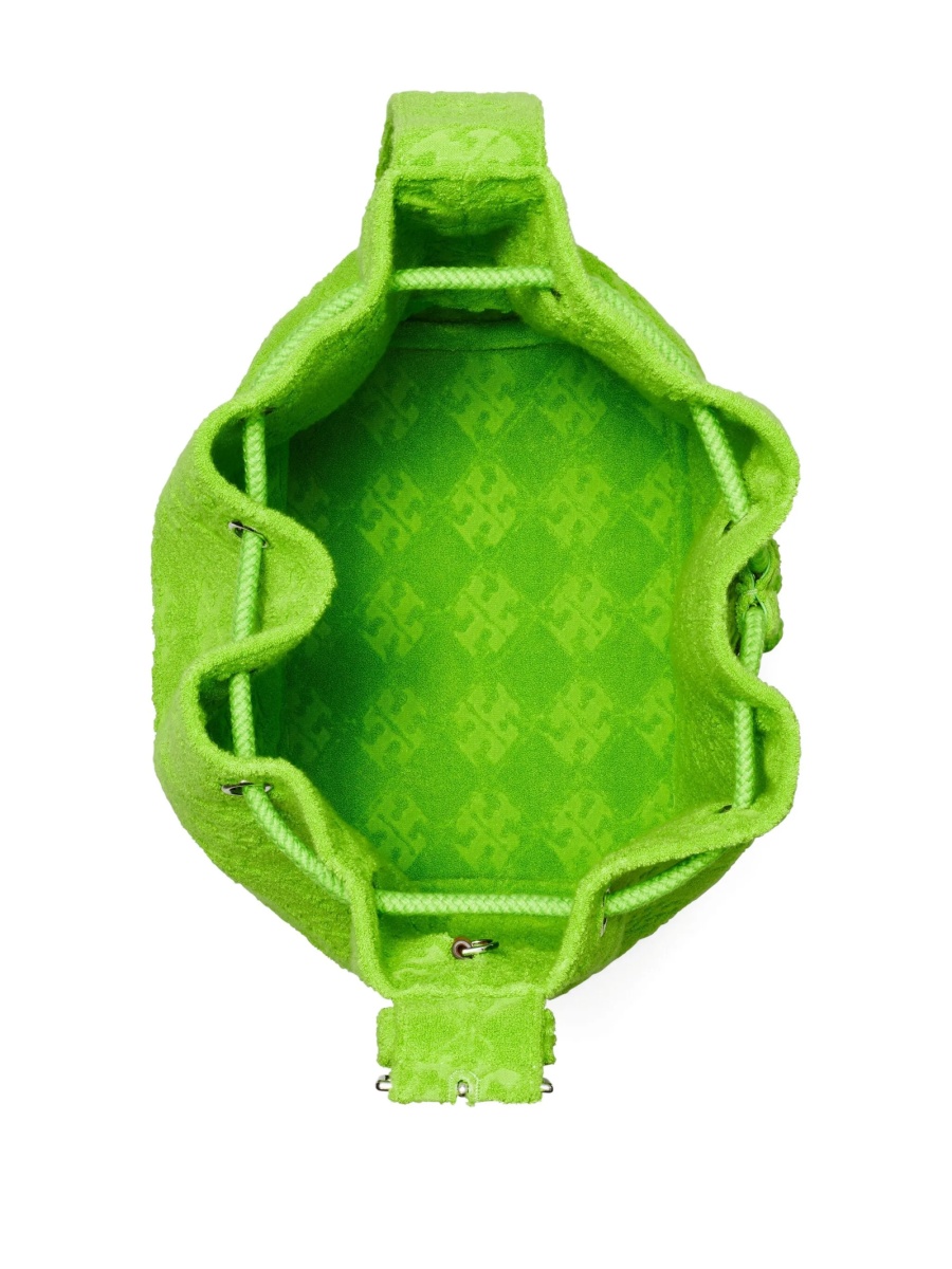 Geanta de mana Tory Burch verde din elastan si piele - Img 4