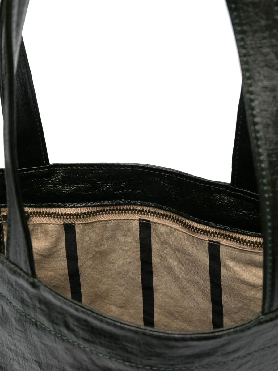 Geanta de mana UMA WANG verde din material textil - Img 5