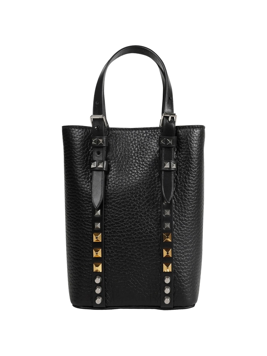 Geanta de mana Valentino Garavani Rockstud neagra din piele - Img 2