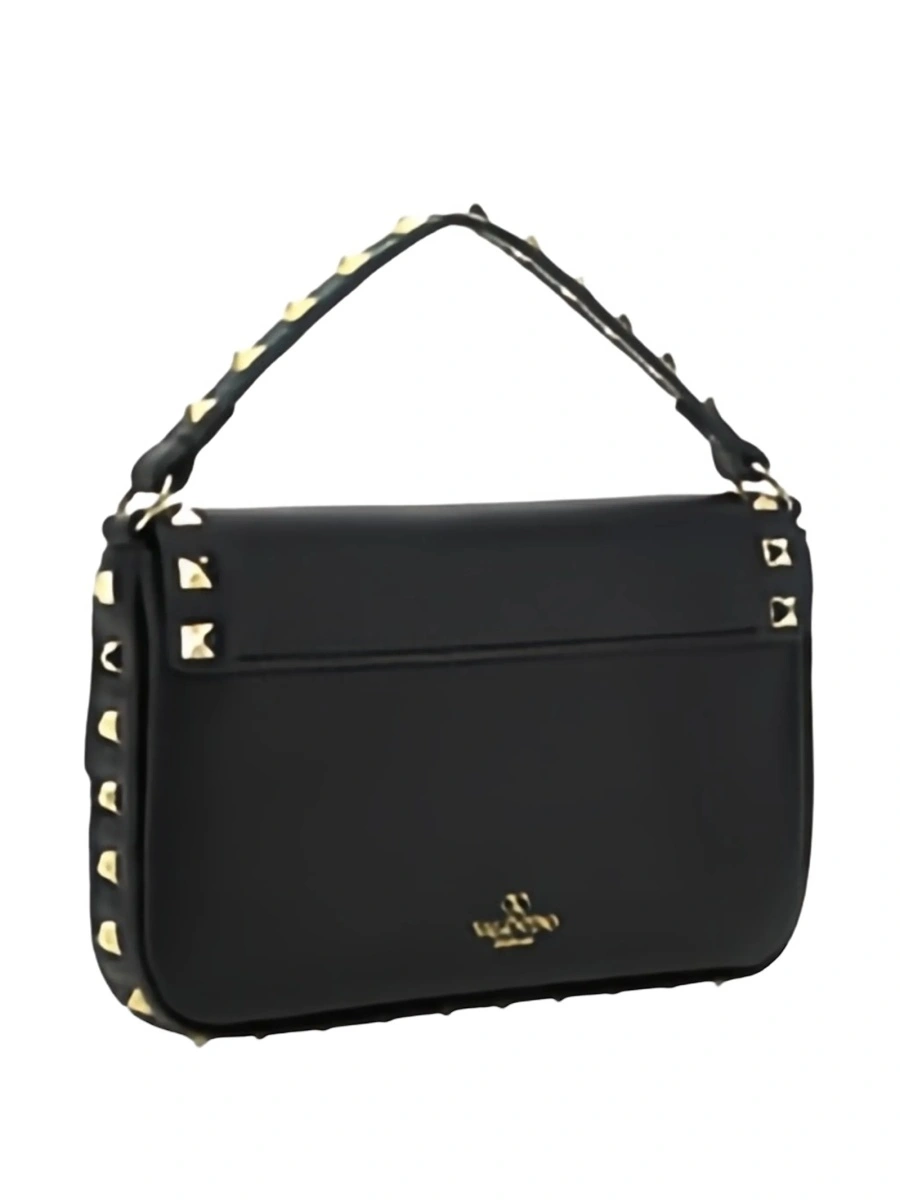 Geanta de mana Valentino Garavani Rockstud neagra din piele - Img 4