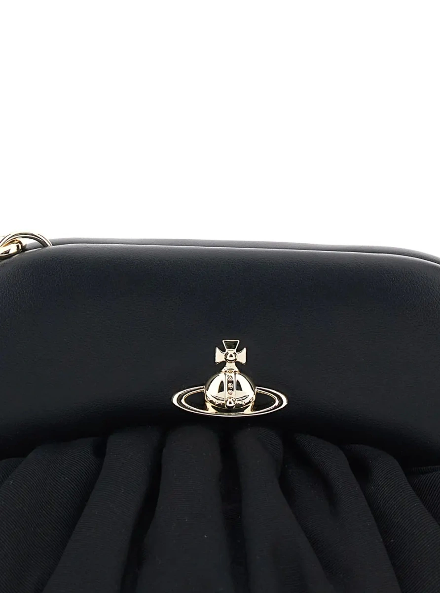 Geanta de mana Vivienne Westwood neagra din piele 'Brooke' - Img 3