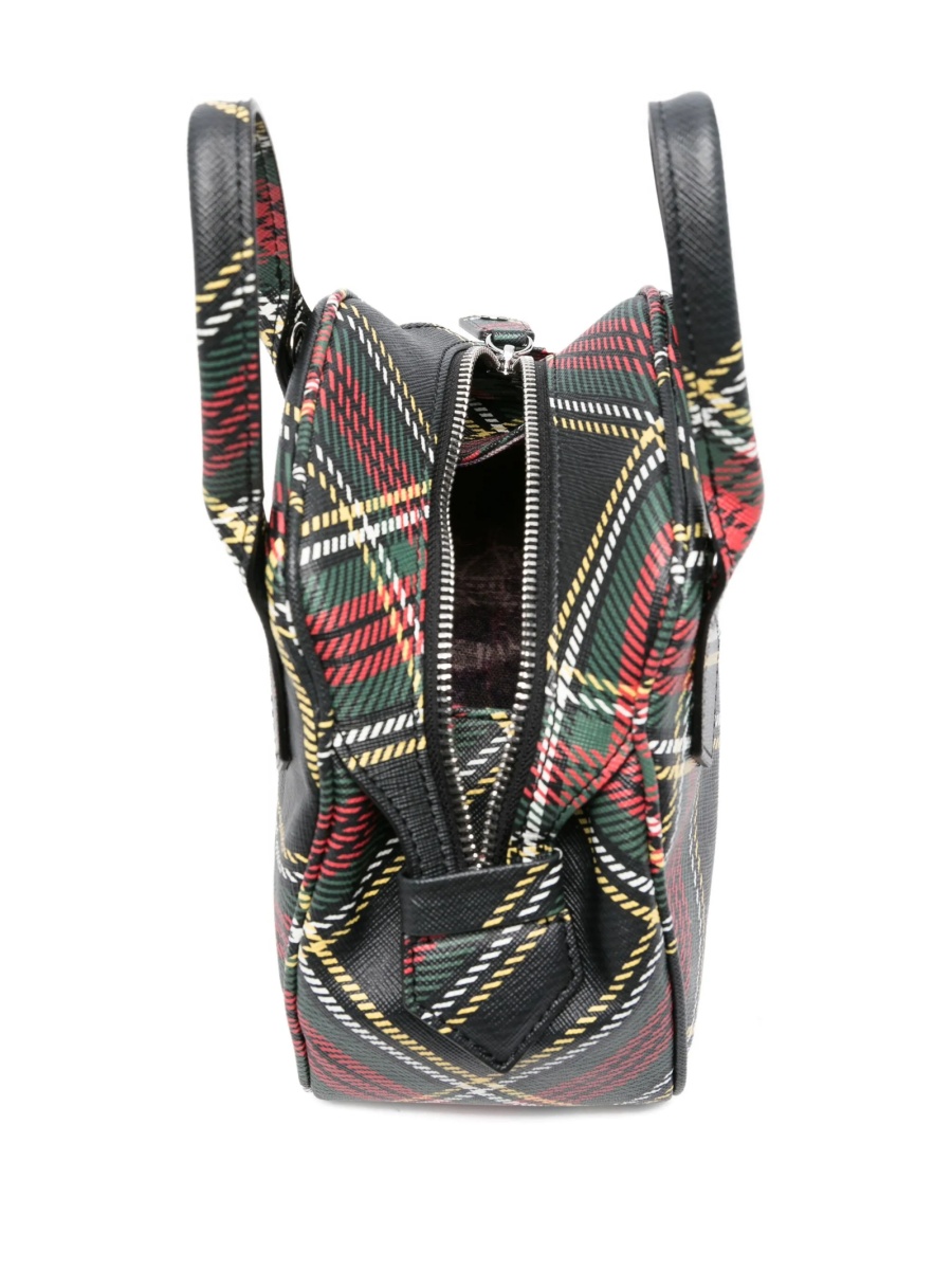 Geanta de mana Vivienne Westwood neagra din poliuretan - Img 5