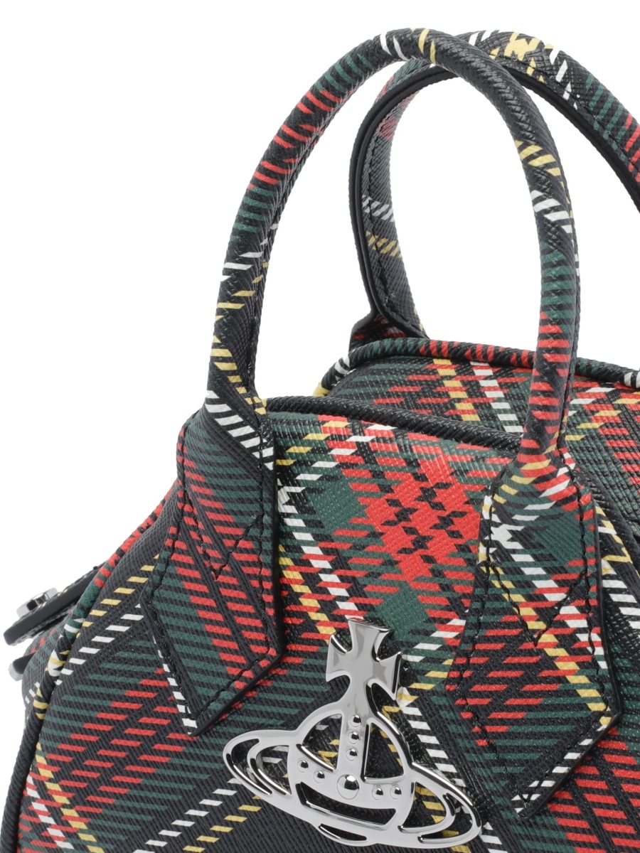 Geanta de mana Vivienne Westwood rosie din bumbac si poliuretan - Img 4