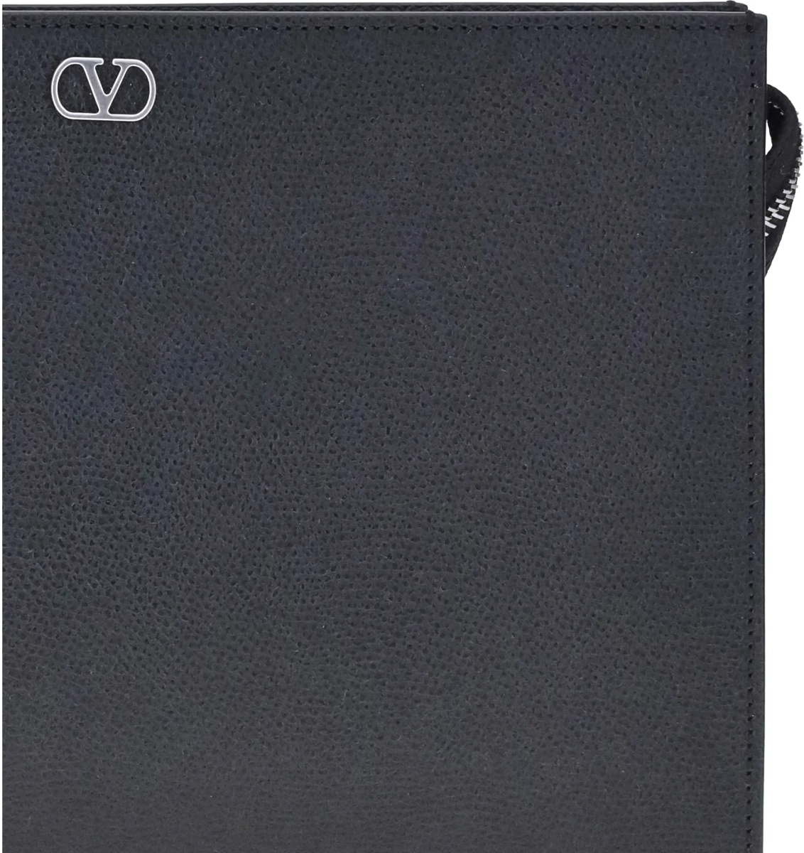 Geanta de mana VLogo Signature grained calfskin Pouch - Img 4