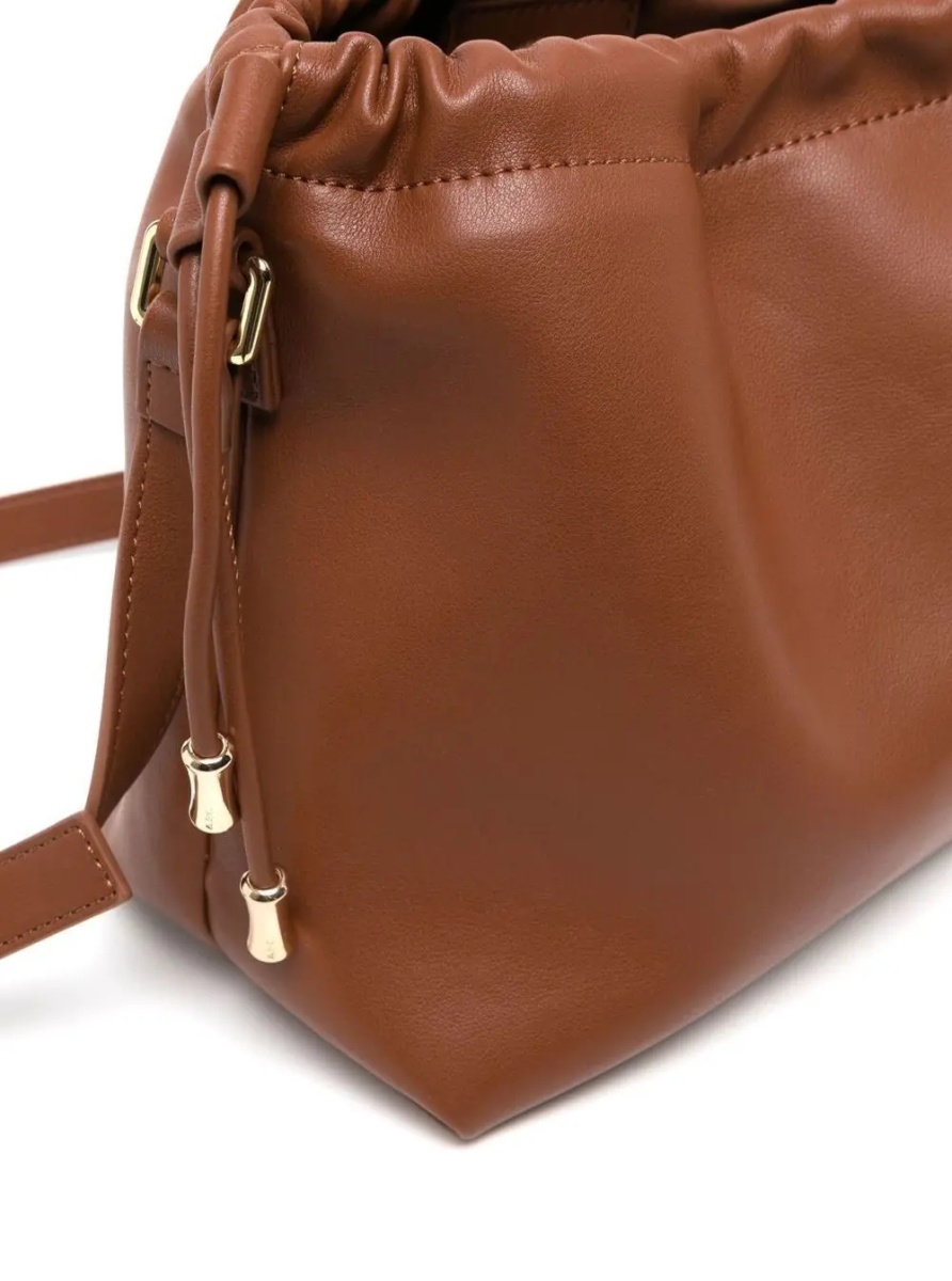 Geanta de umar A.P.C. 'Louise' brown Crossbody bag with logo lettering on the front and drawstring closure in Ecoleather woman - Img 4