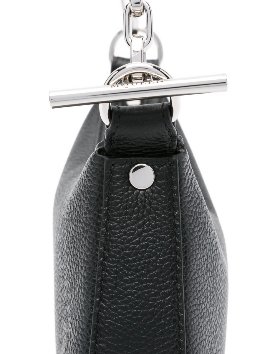 Geanta de umar Alexander McQueen neagra din piele - Img 4