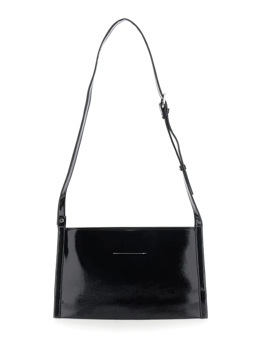 Geanta de umar Black Crossbody bag with Adjustable Strap and Numeric Logo Patch on the Front in Tech Fabric Girl - Img 2