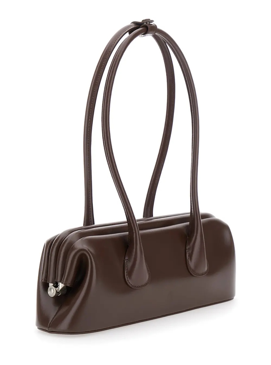 Geanta de umar BOATWIDE MINI shoulder bag in leather and brown color unisex - Img 3