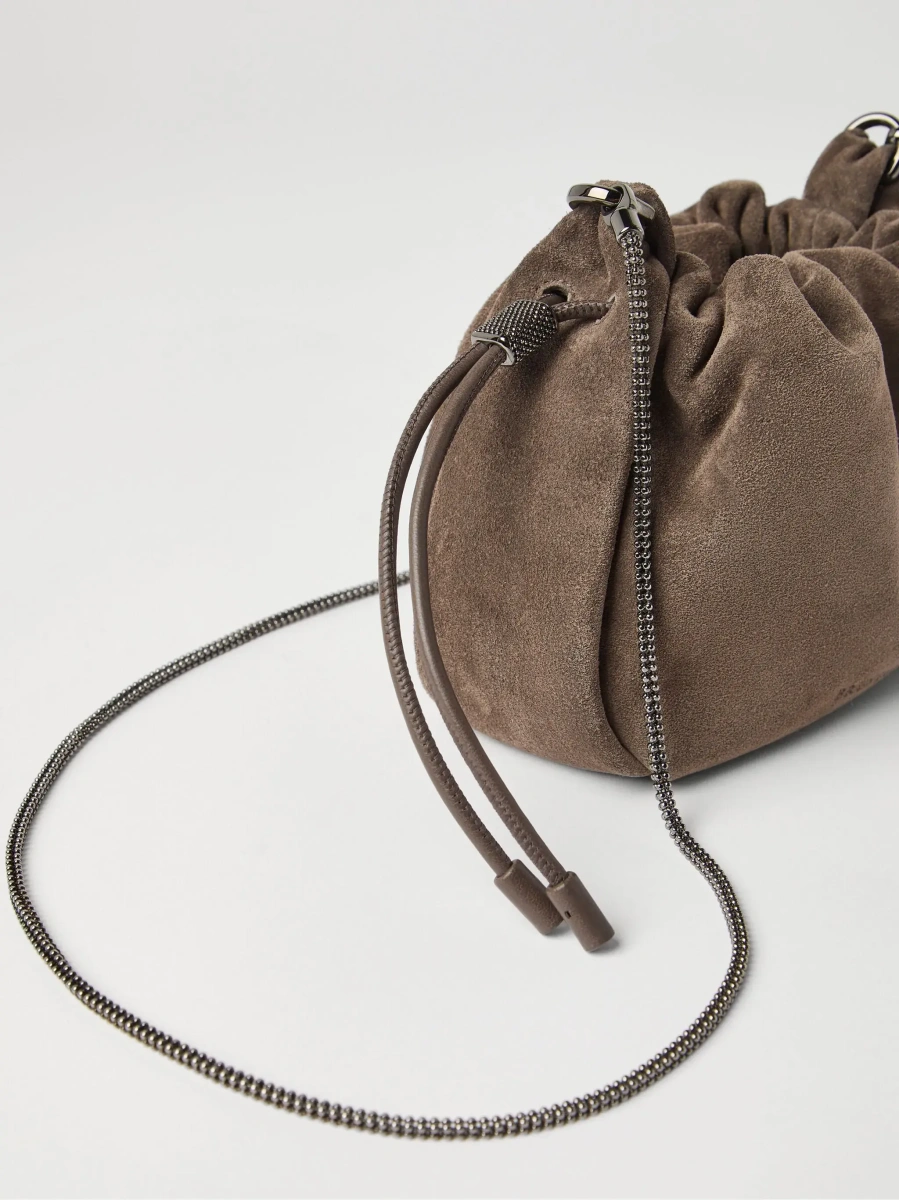 Geanta de umar Borsa Bucket Mellow mini in camoscio - Img 8