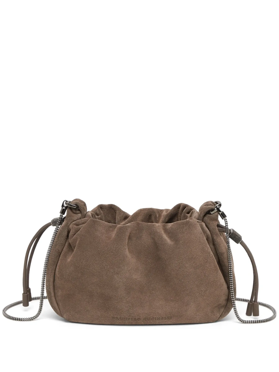 Geanta de umar Borsa Bucket Mellow mini in camoscio - Img 9