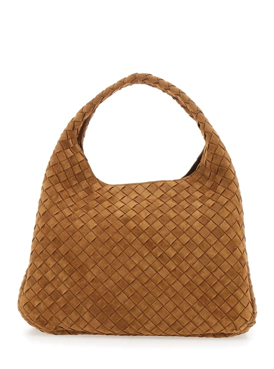 Geanta de umar Bottega Veneta maro din piele 'Campana' - Img 2