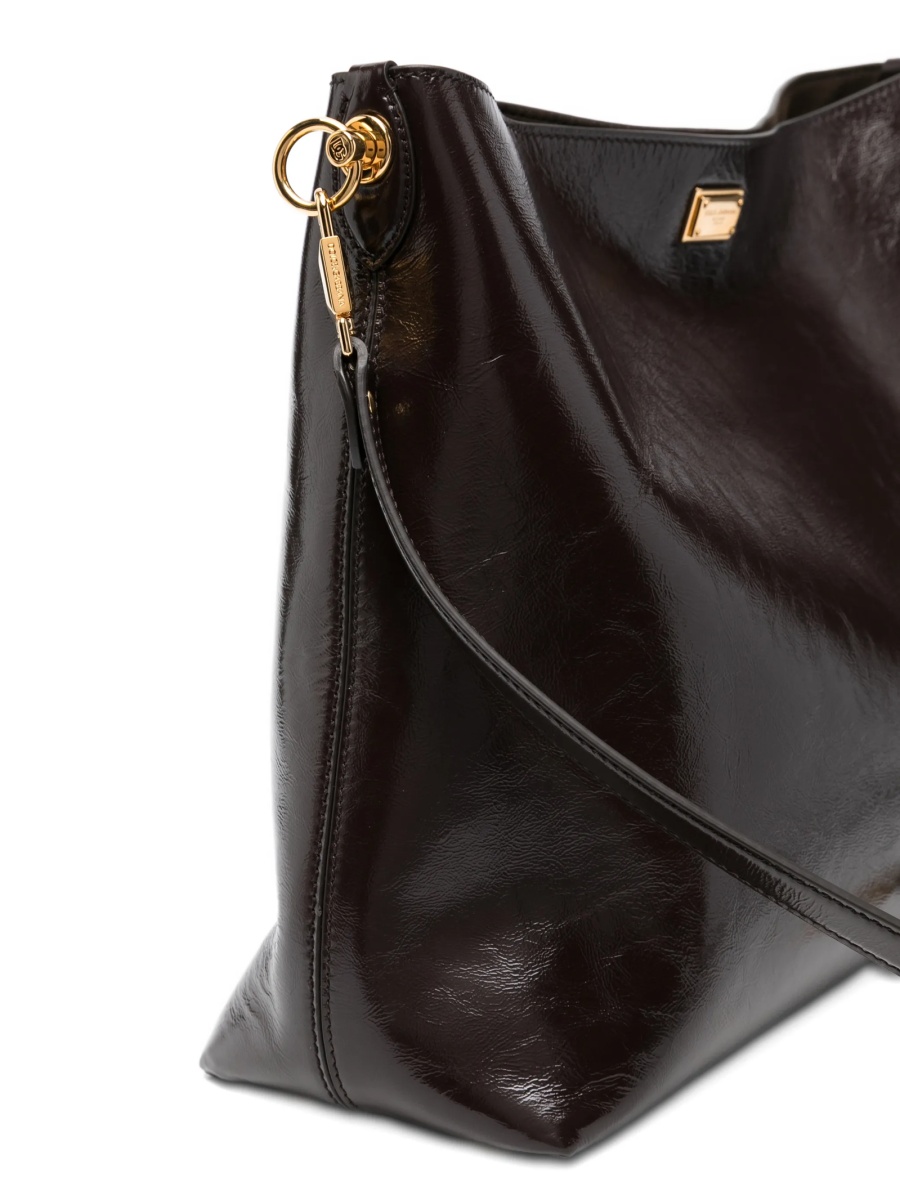 Geanta de umar Dolce &amp; Gabbana maro din piele - Img 4