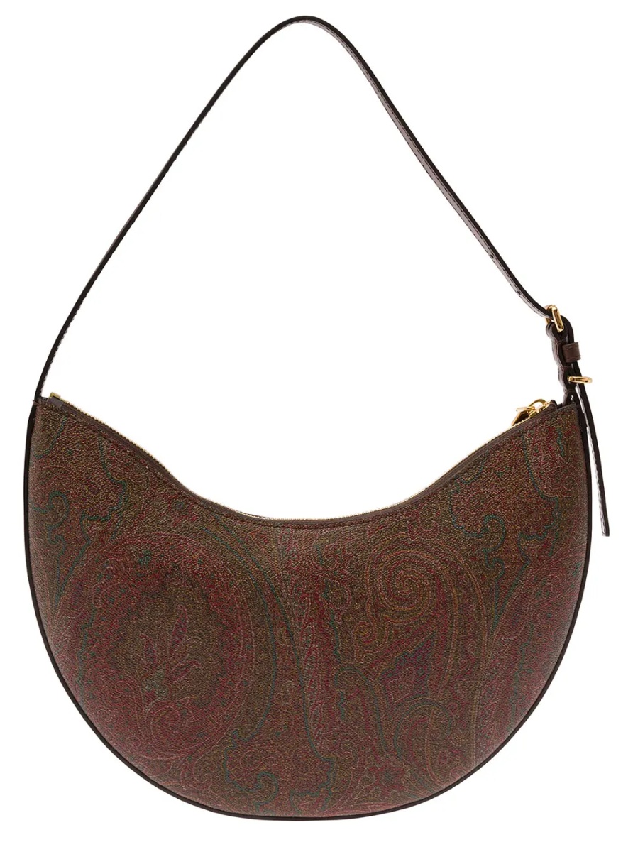 Geanta de umar Etro Essential Hobo Bag in Brown with Leather and Fabric, Unisex - Img 4