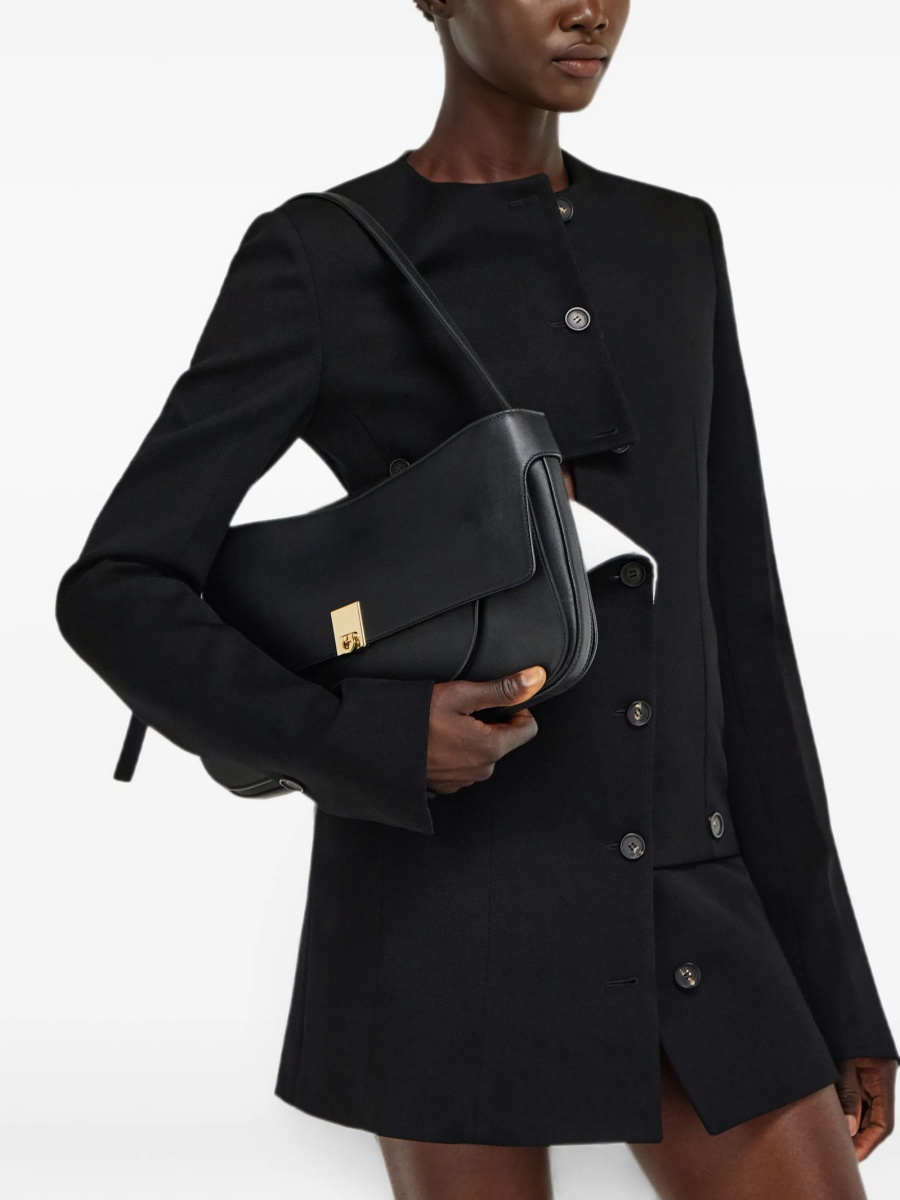 Geanta de umar Ferragamo neagra din piele - Img 3