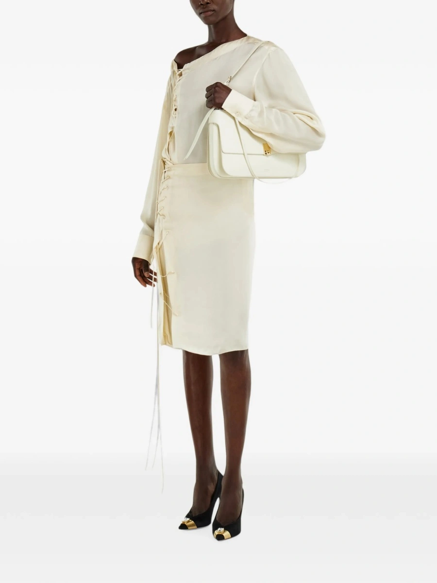 Geanta de umar Ferragamo neutra din piele - Img 2