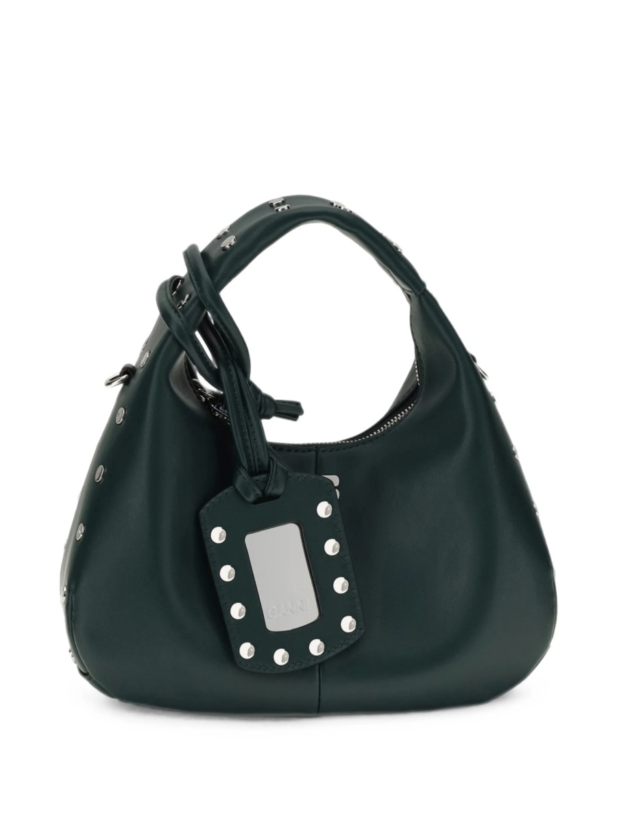 Geanta de umar Ganni verde din piele reciclata si poliuretan - Img 4