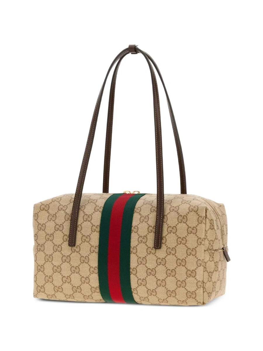 Geanta de umar Gucci bej din canvas GG 'Boston' - Img 5