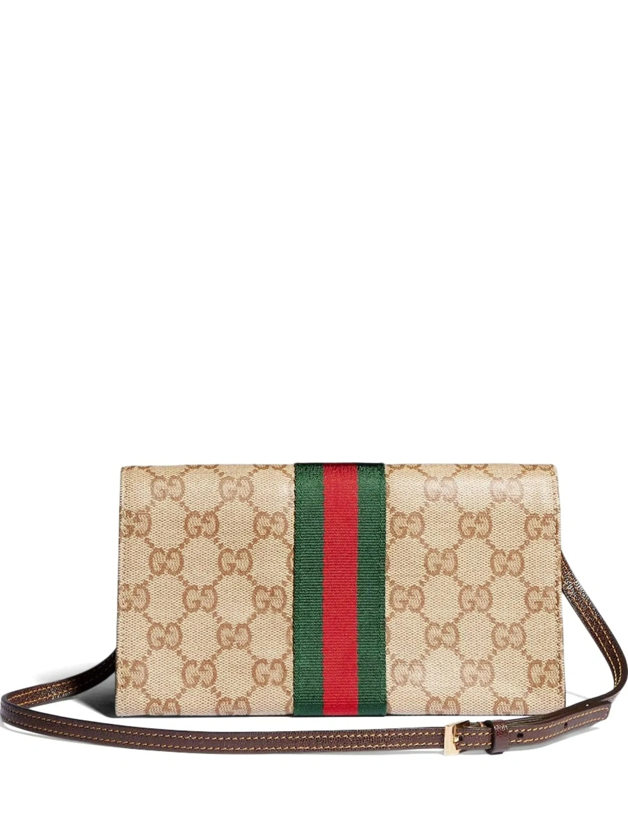 Geanta de umar Gucci bej din textil - Img 8