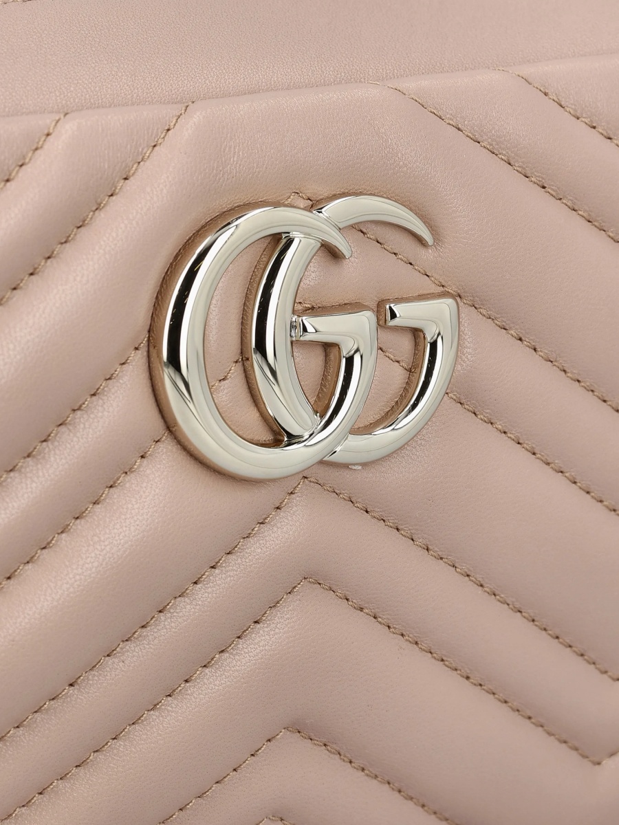 Geanta de umar Gucci gg marmont neutra din piele - Img 4