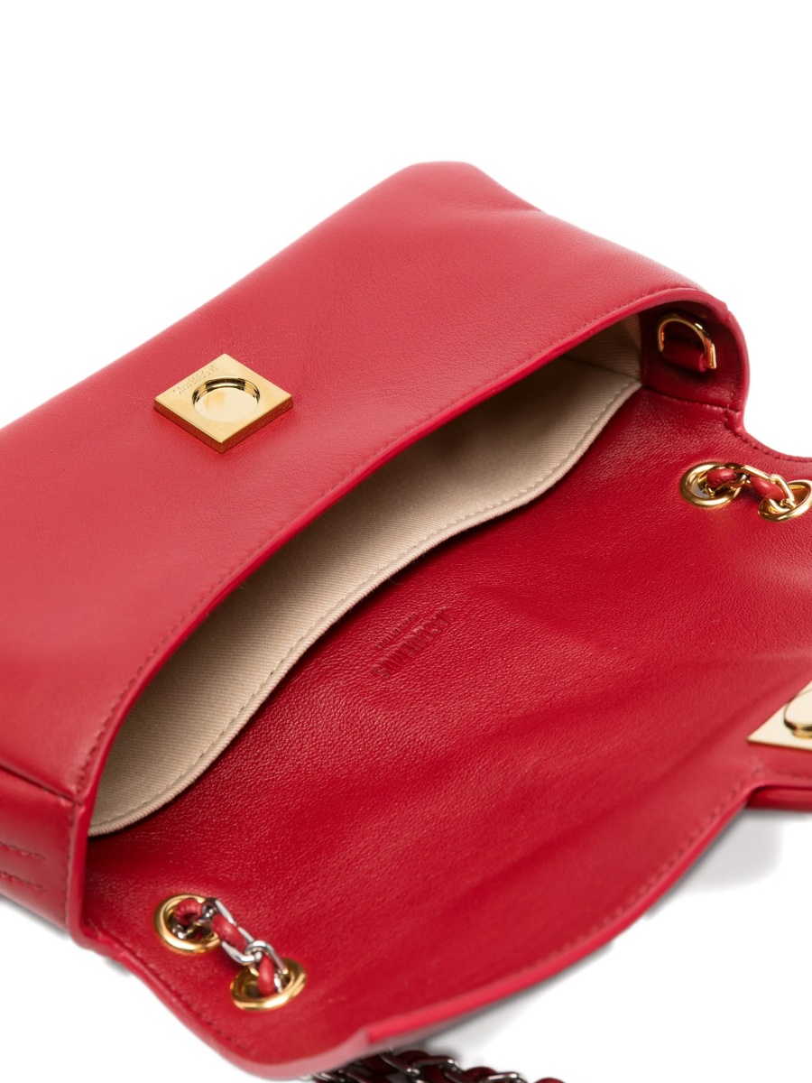 Geanta de umar JACQUEMUS Bambino rosie din piele - Img 5