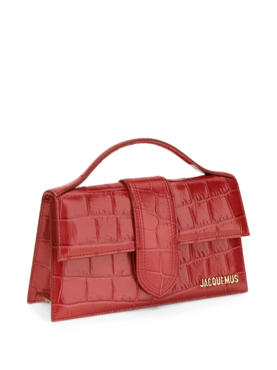 Geanta de umar JACQUEMUS Bambino rosie din piele - Img 5