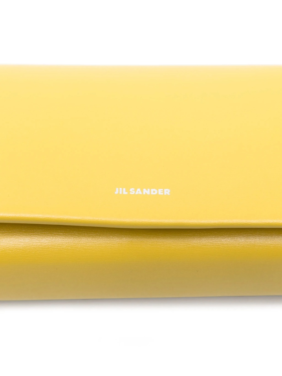Geanta de umar Jil Sander galbena din piele - Img 4