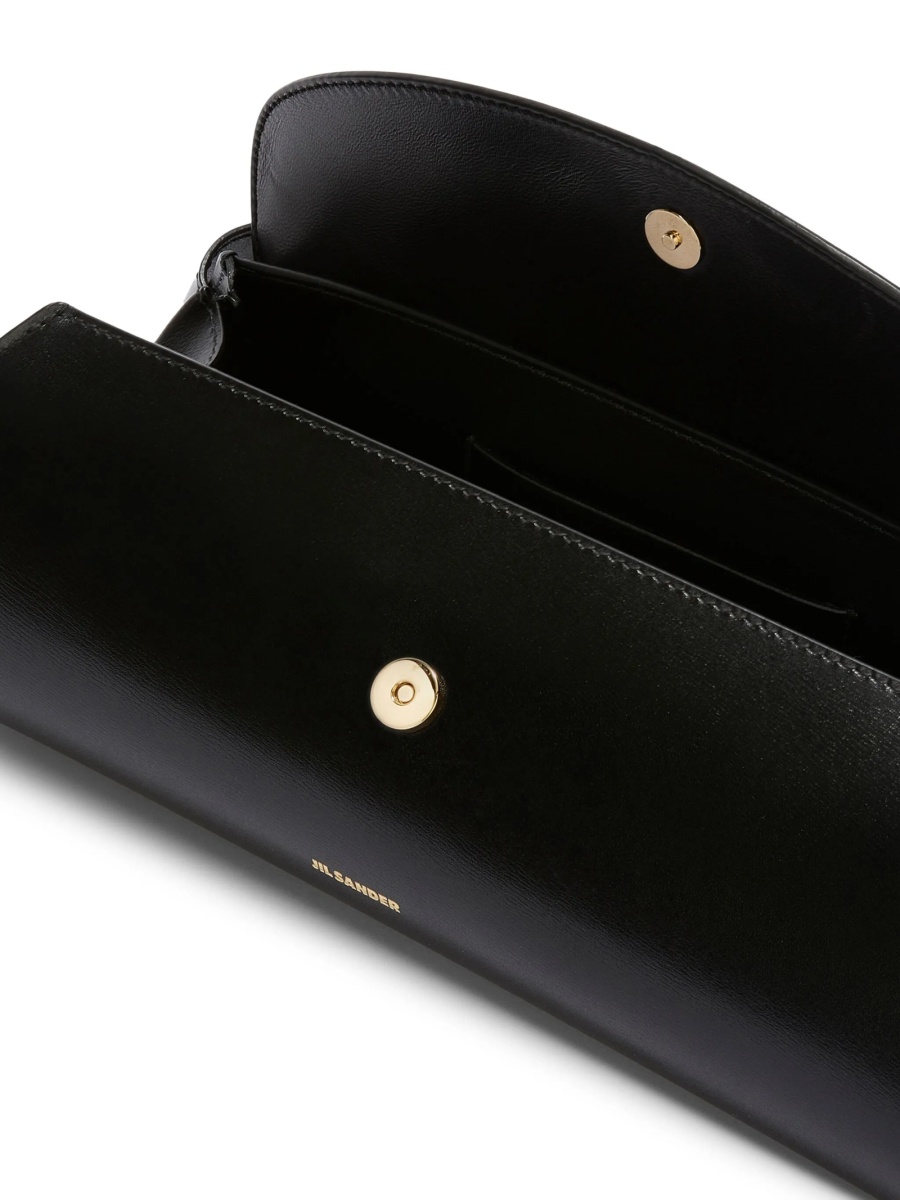 Geanta de umar Jil Sander neagra din piele - Img 5