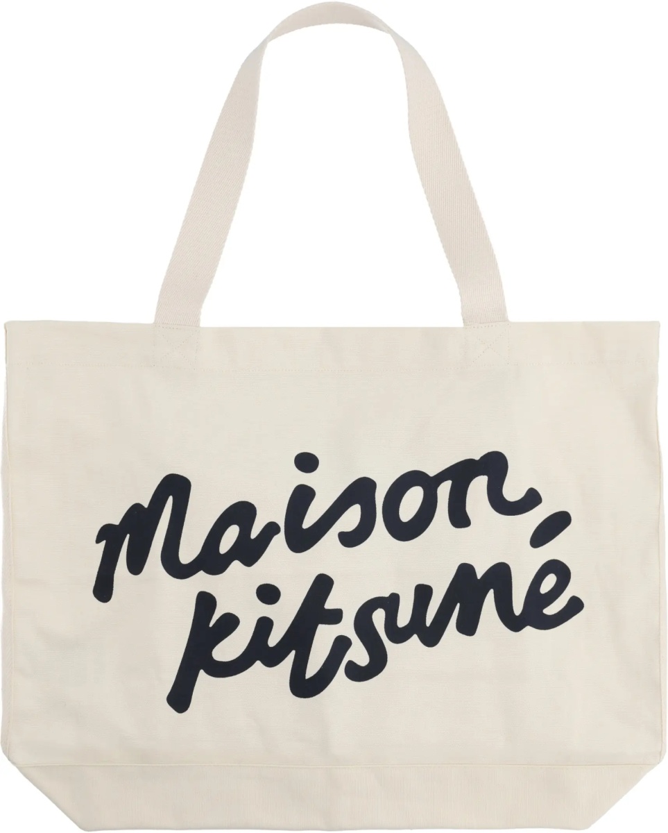 Geanta de umar MAISON KITSUNÉ Borsa Tote Con Scritta - Img 2