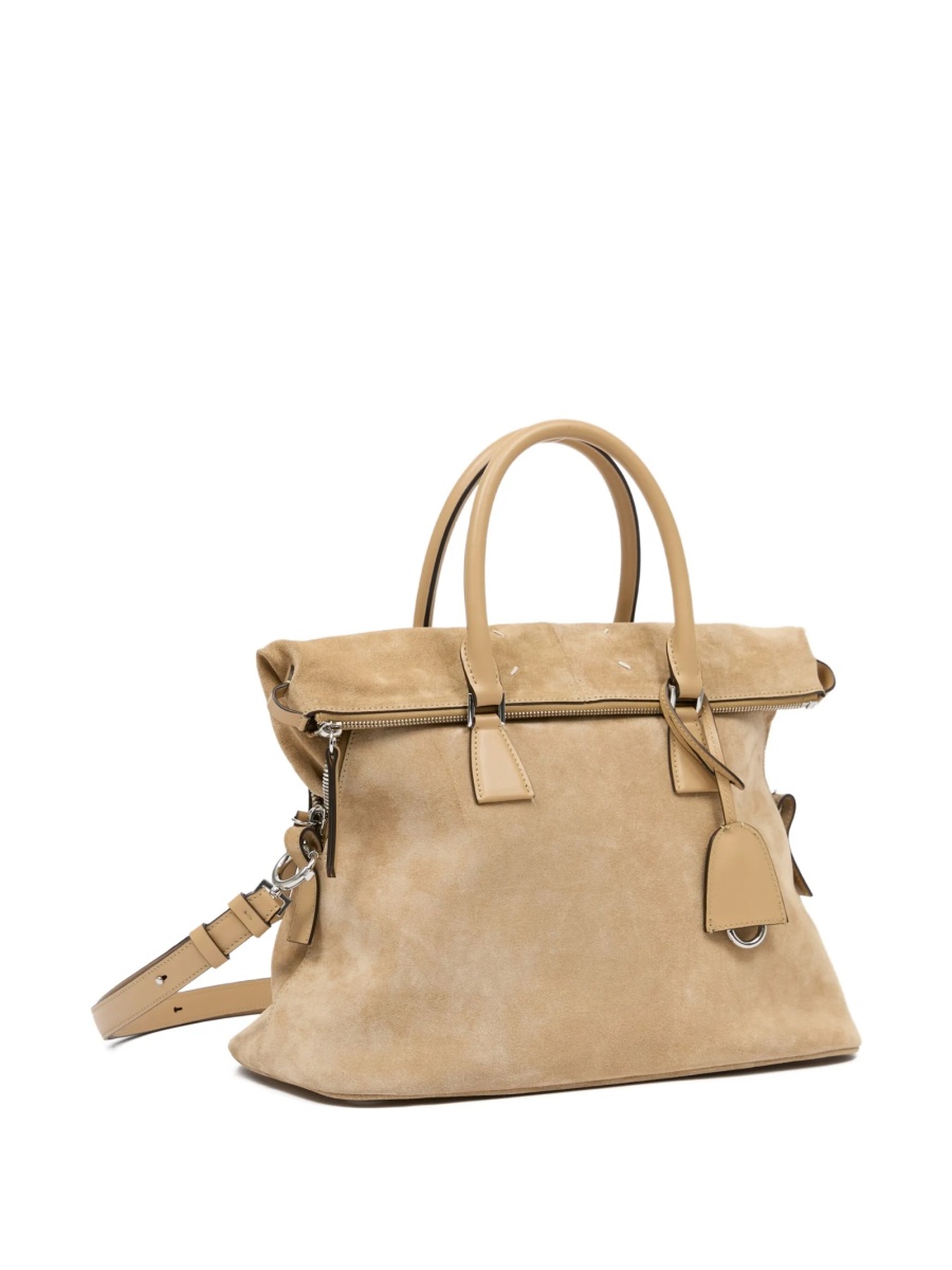 Geanta de umar Maison Margiela 5ac neutra din piele - Img 5