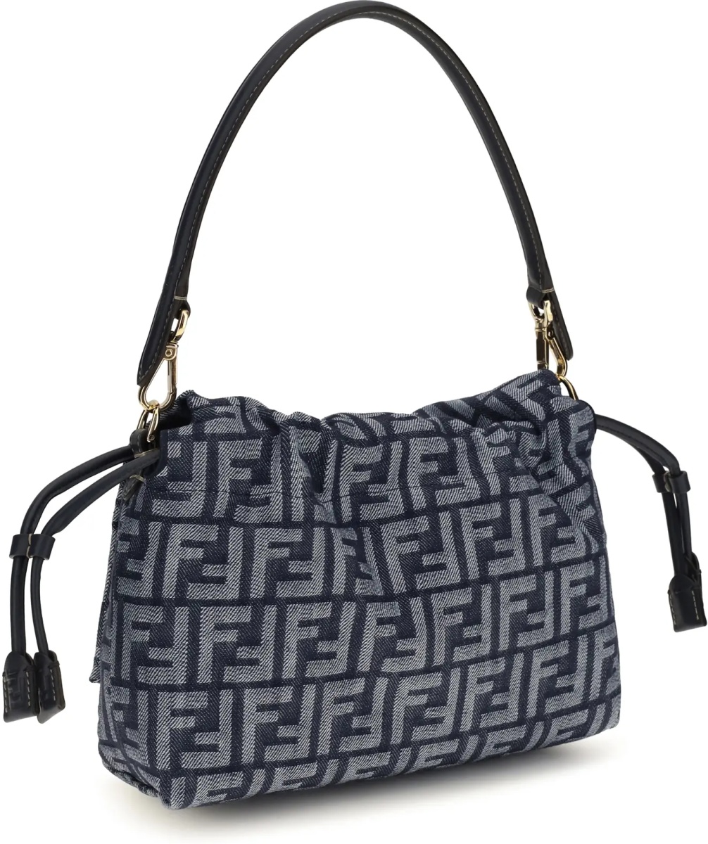 Geanta de umar Mamma Baguette Shoulder Bag in FF jacquard denim - Img 3