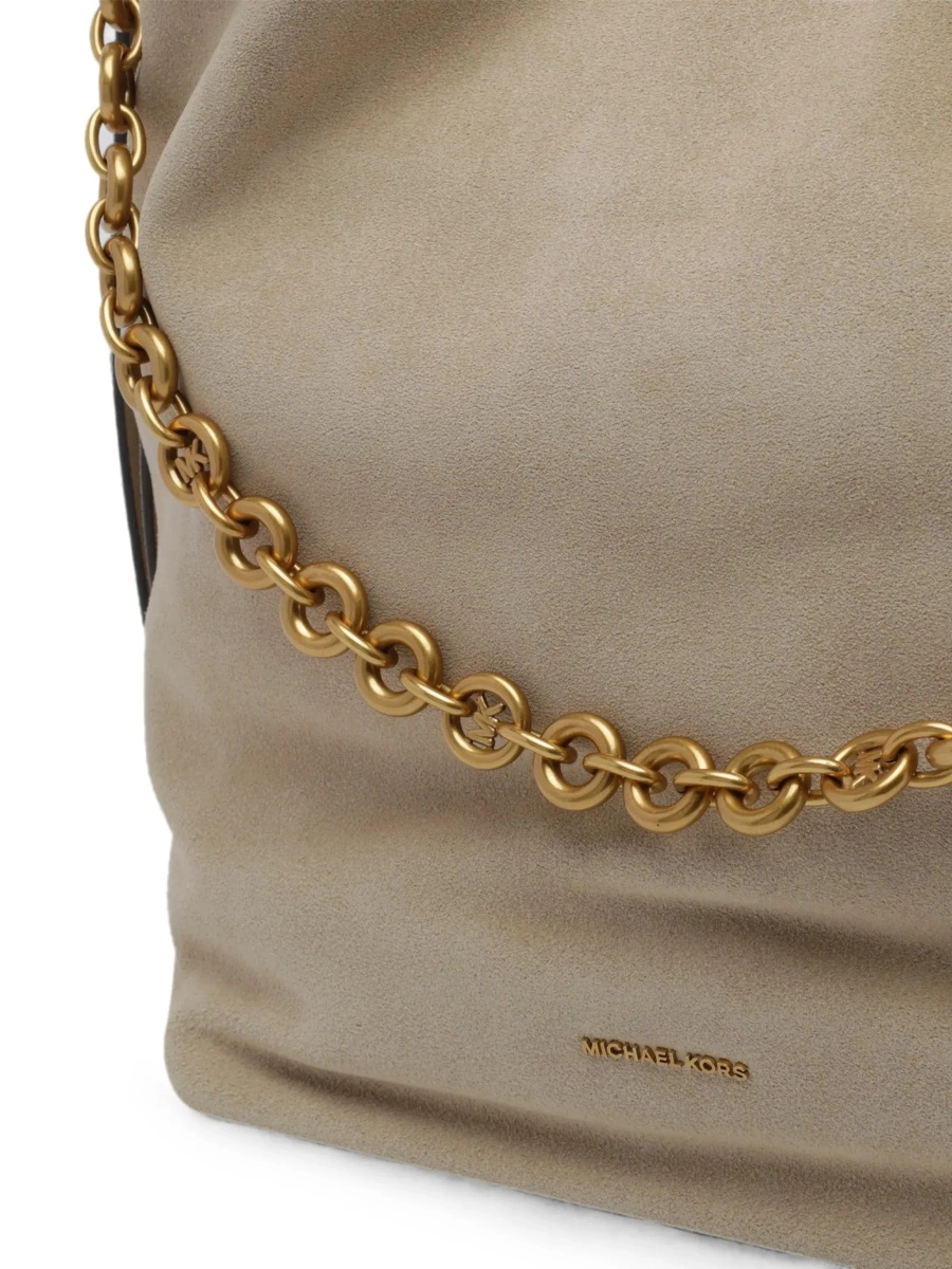 Geanta de umar Michael Kors bej din piele intoarsa 'Nolita' - Img 6