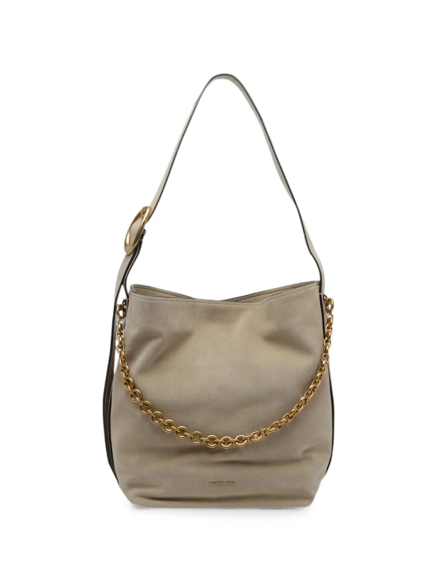 Geanta de umar Michael Kors bej din piele intoarsa 'Nolita' - Img 7