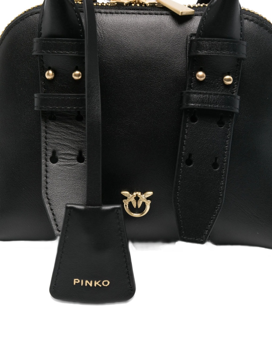 Geanta de umar Pinko neagra din piele - Img 4