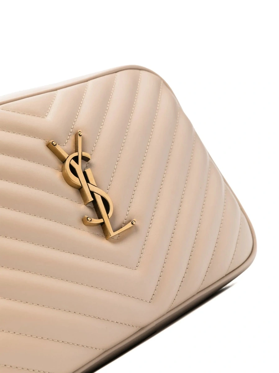 Geanta de umar Saint Laurent bej din piele 'Lou' - Img 6
