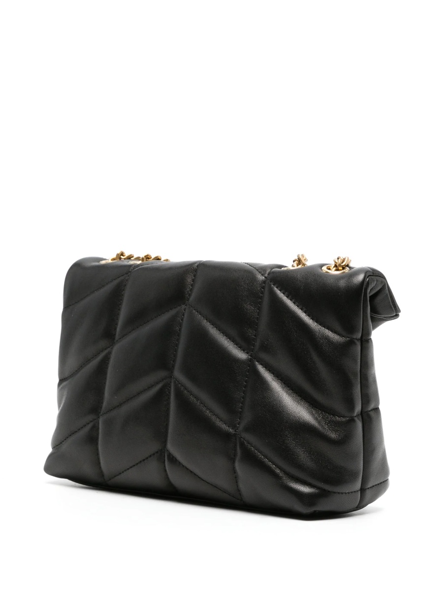 Geanta de umar Saint Laurent Puffer neagra din piele - Img 3