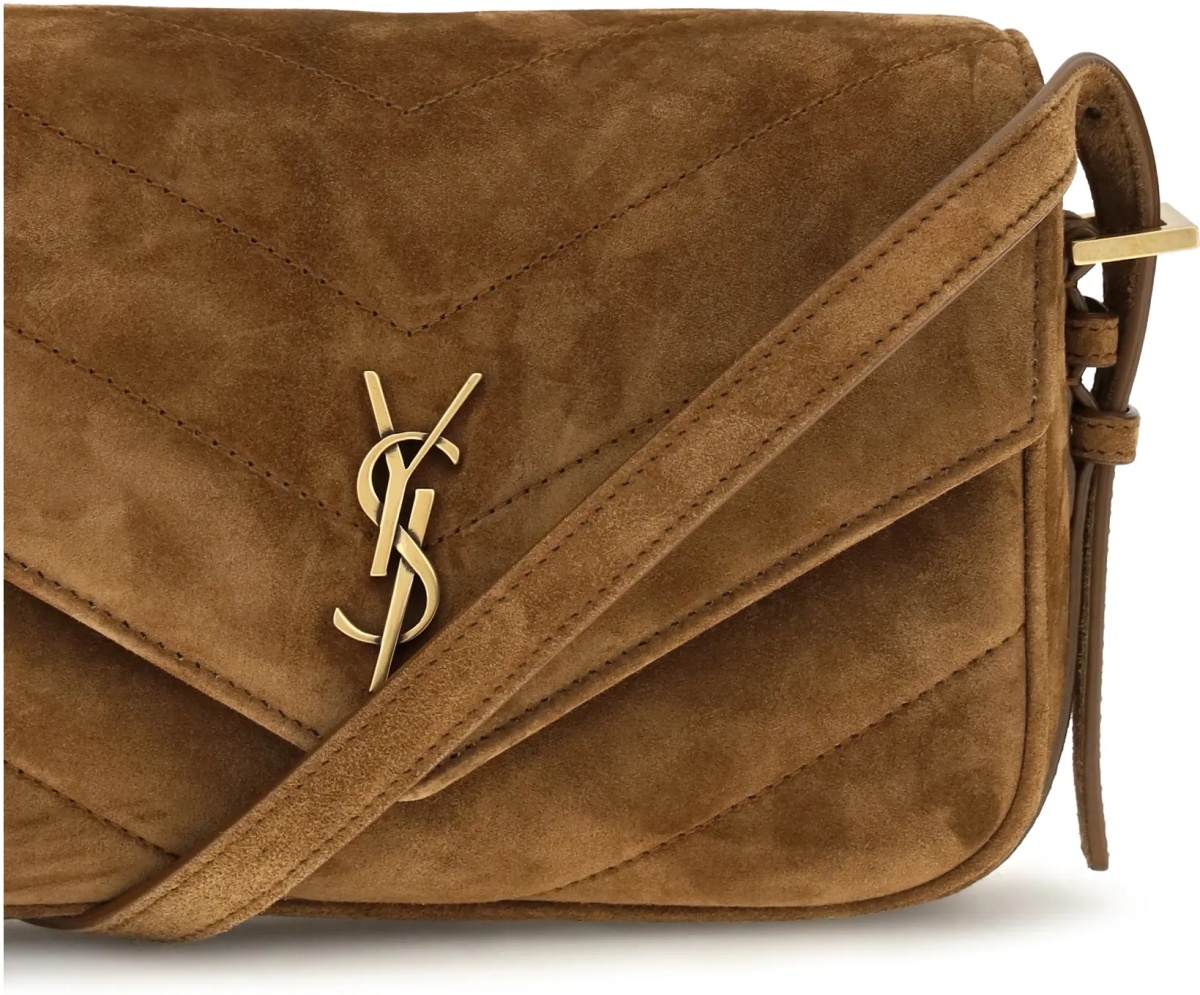 Geanta de umar Small LouLou matelassé suede Shoulder Bag - Img 4