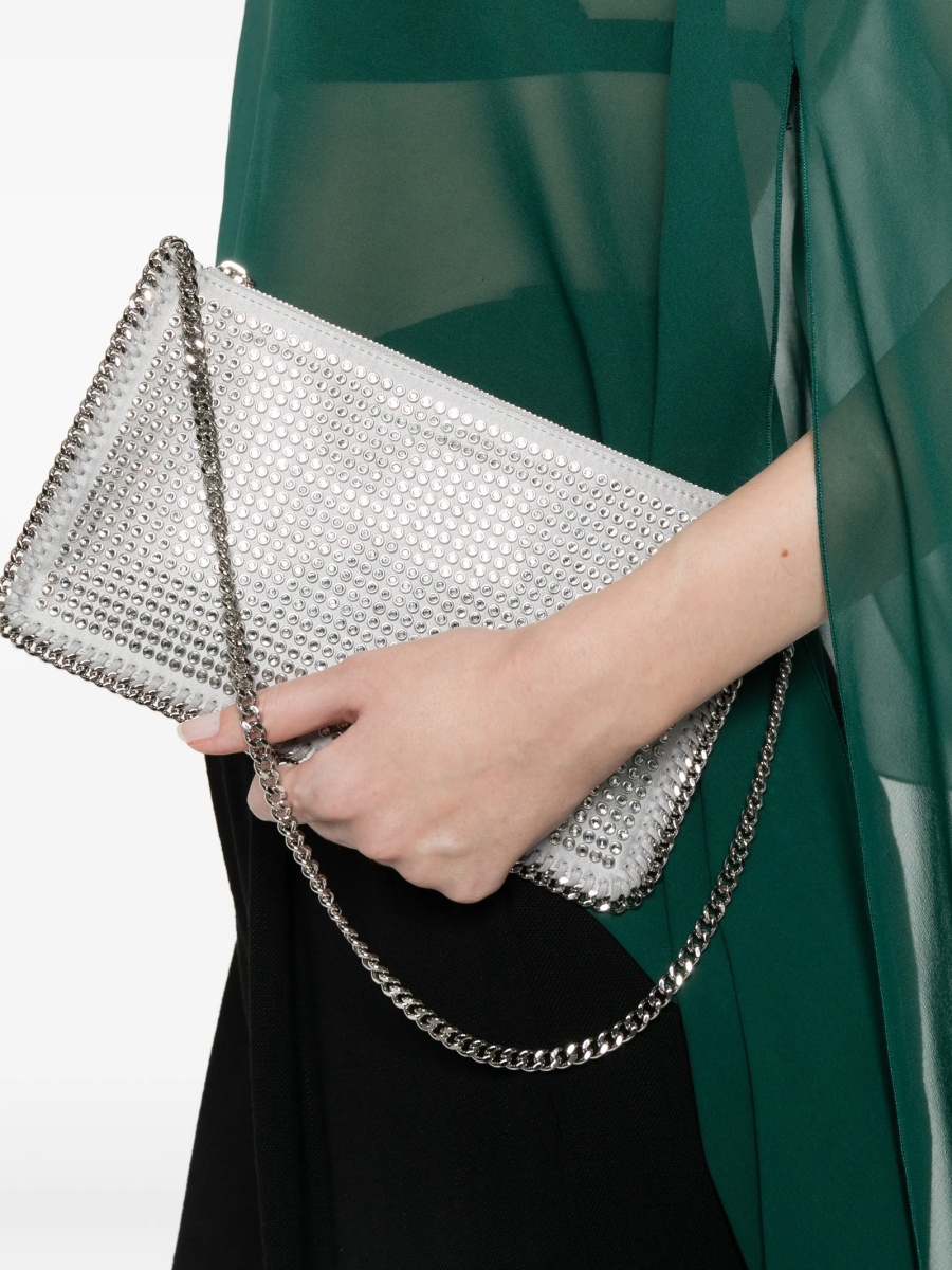 Geanta de umar Stella McCartney gri din material textil - Img 2