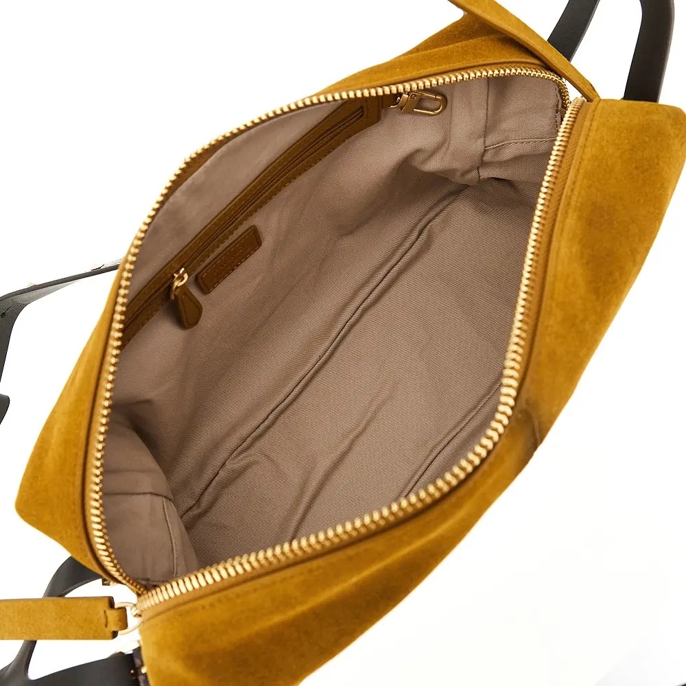 Geanta de umar Suede leather medium 'Keeper' shoulder bag - Img 3