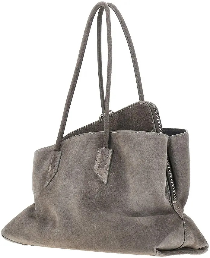 Geanta de umar Suede leather medium 'La Passeggiata' bag - Img 2