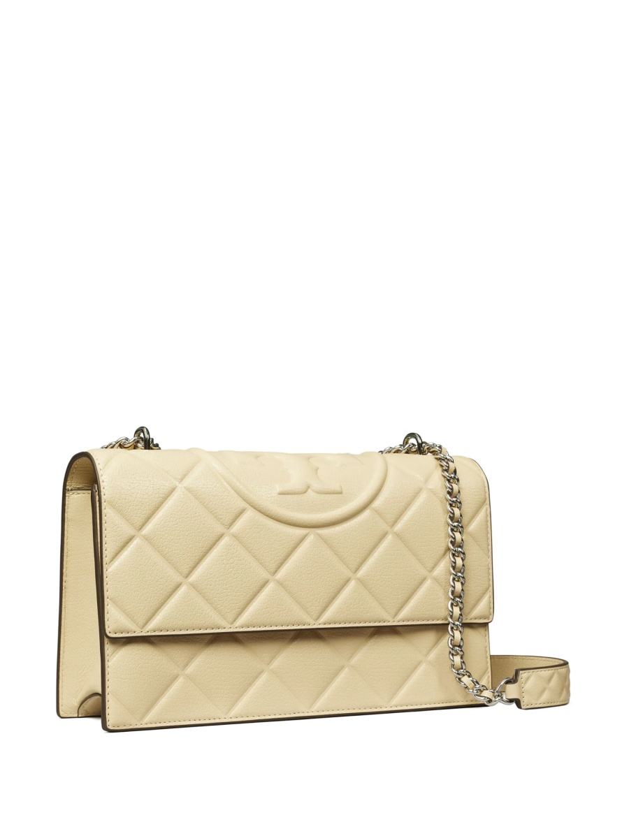 Geanta de umar Tory Burch fleming neutra din piele - Img 4