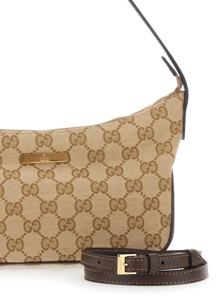 Geanta mini Gucci bej din canvas GG Supreme - Img 3