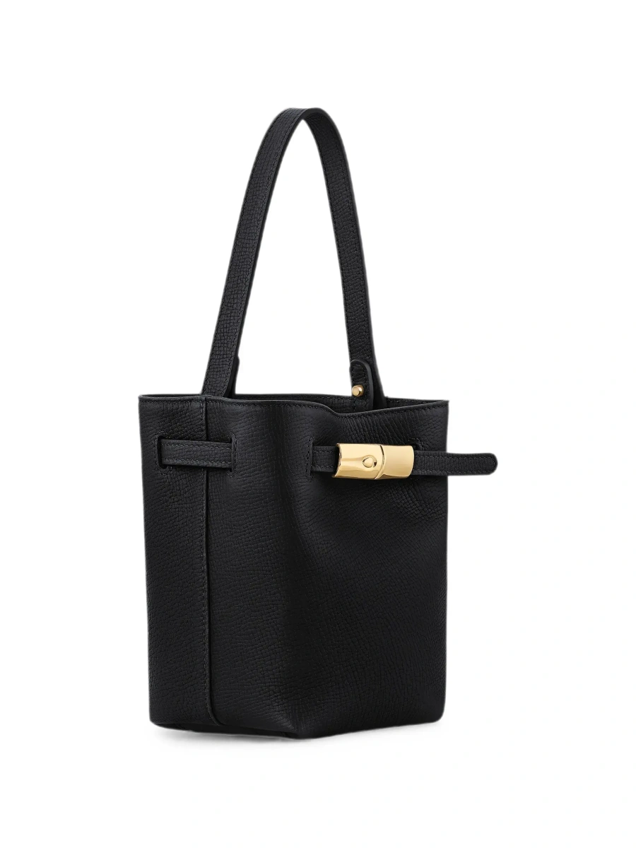 Geanta mini Longchamp neagra din piele - Img 7
