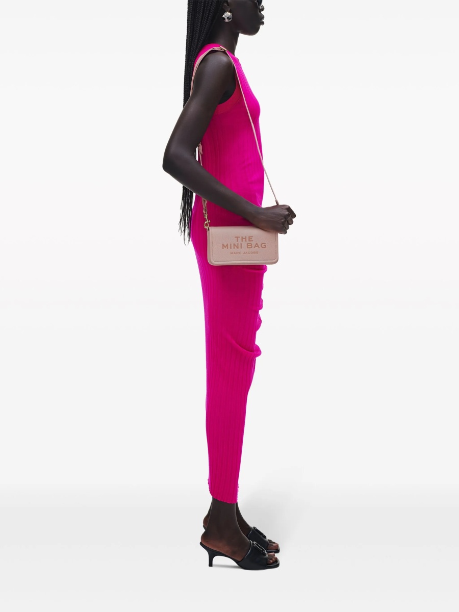 Geanta mini Marc Jacobs roz din piele - Img 3