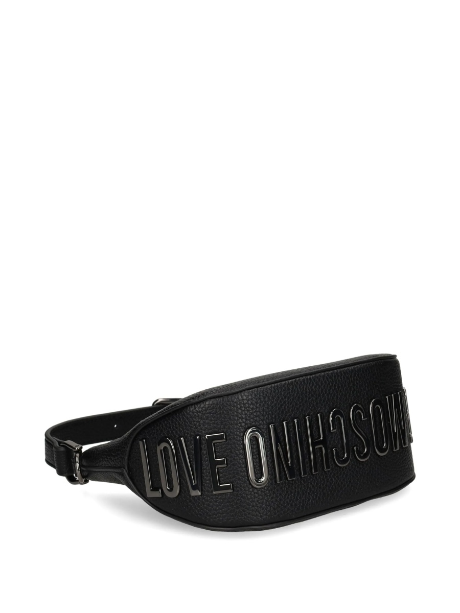 Geanta mini Moschino neagra din poliuretan - Img 3