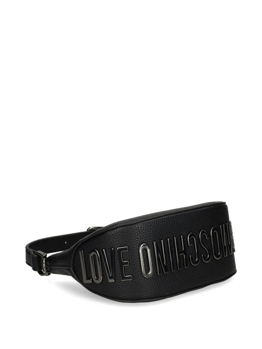 Geanta mini Moschino neagra din poliuretan - Img 3