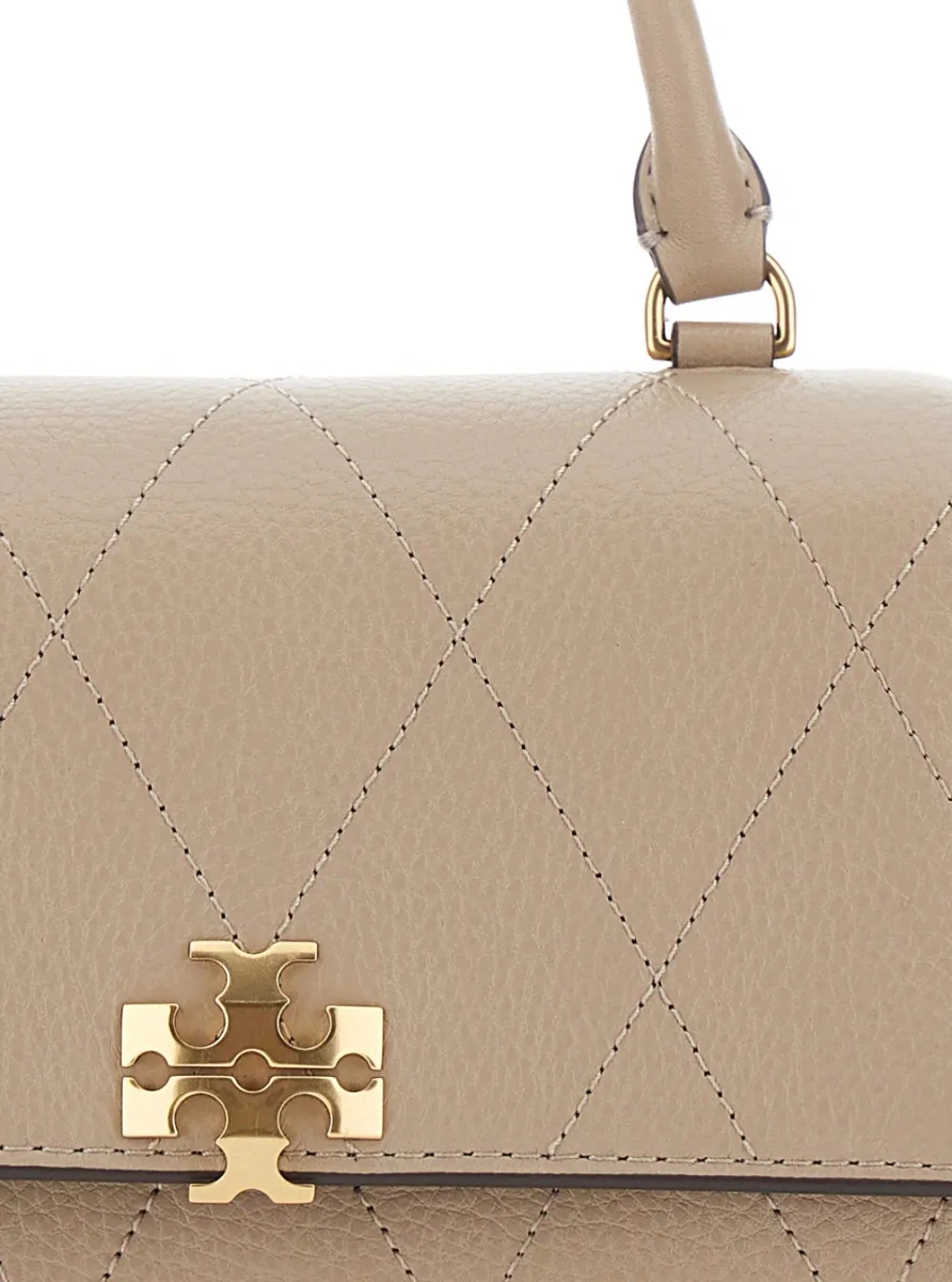 Geanta mini Tory Burch bej din piele - Img 3
