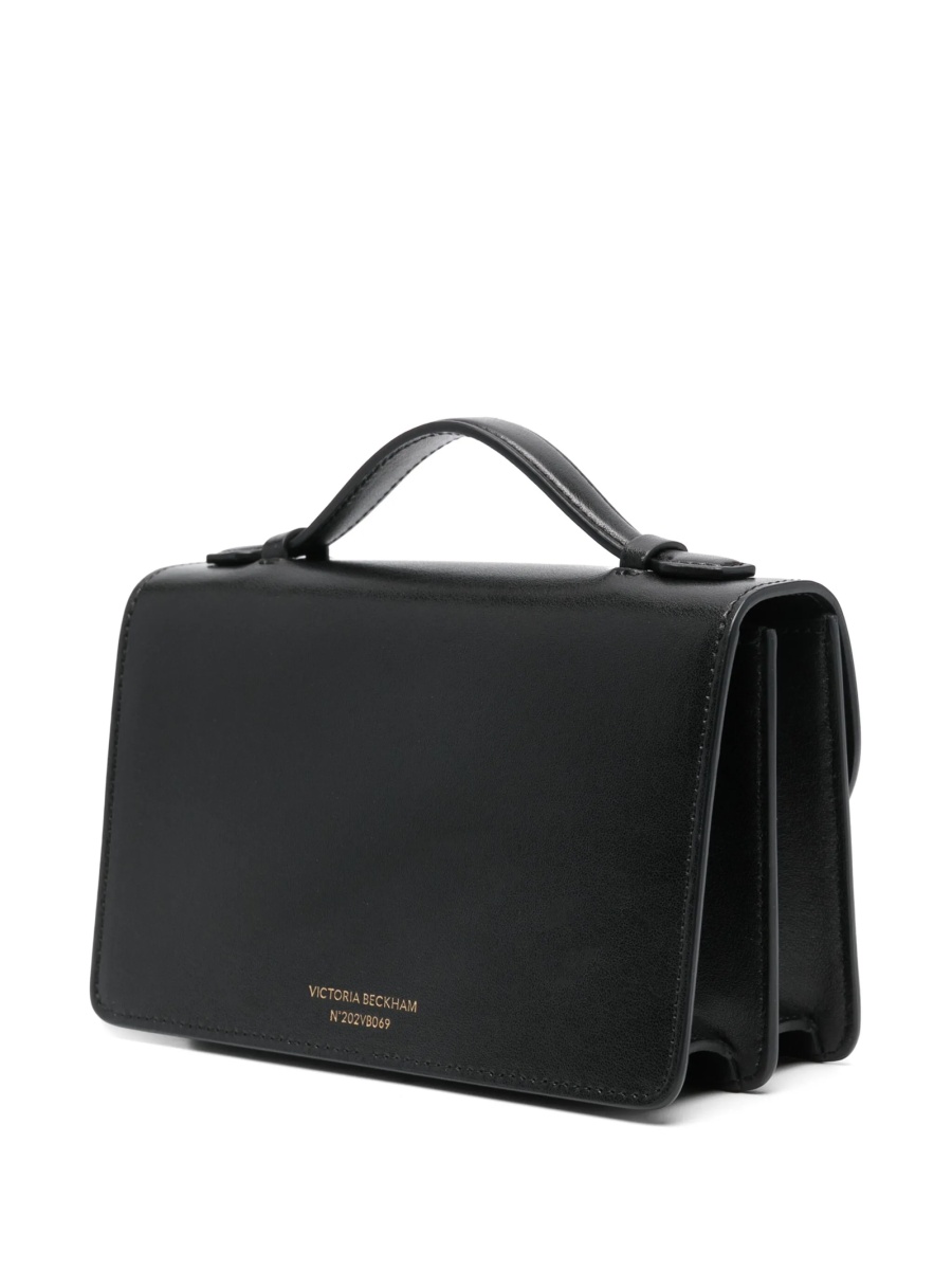 Geanta mini Victoria Beckham neagra din piele - Img 3