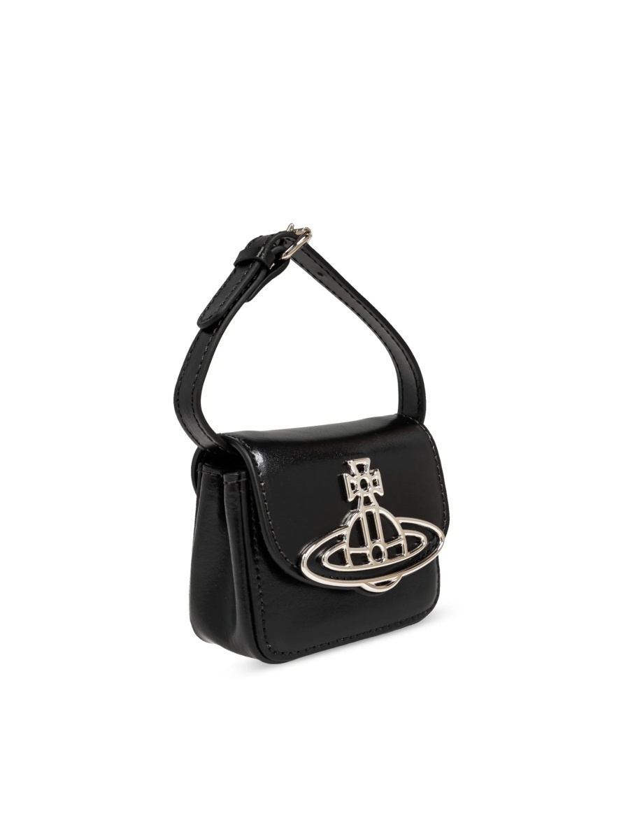 Geanta mini Vivienne Westwood neagra din piele - Img 4