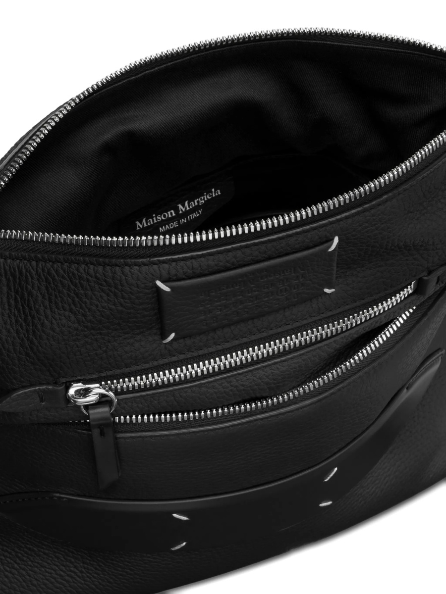 Geanta plic Maison Margiela 5ac neagra din piele - Img 4